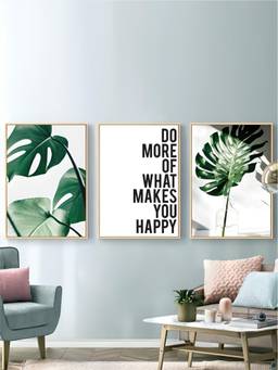 The Handmade Flair - Inspirational Quotes Framed Wall Art (Pack of 3)