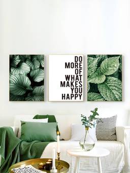 The Handmade Flair - Botanical Minimalist Framed Wall Art (Pack of 3)