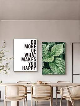 The Handmade Flair - Botanical Minimalist Framed Wall Art (Pack of 2)