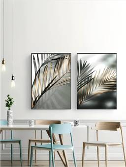 The Handmade Flair - Tropical Green Framed Wall Art (Pack of 2)