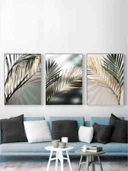 The Handmade Flair - Tropical Green Framed Wall Art (Pack of 3)