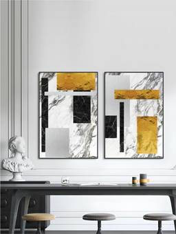 The Handmade Flair - Geometric Framed Wall Art (Pack of 2)