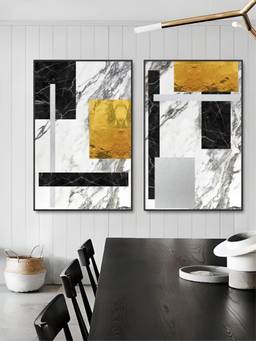 The Handmade Flair - Geometric Framed Wall Art (Pack of 2)