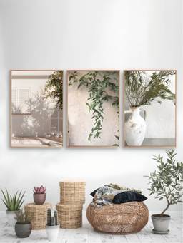 The Handmade Flair - Rustic Villa Framed Wall Art (Pack of 3)