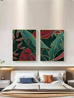 The Handmade Flair - Tropical Botany Framed Wall Art (Pack of 2)