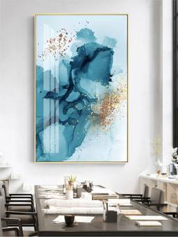 The Handmade Flair - Golden Splash Framed Wall Art