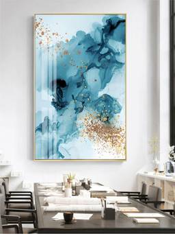 The Handmade Flair - Golden Splash Framed Wall Art