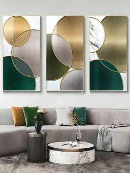The Handmade Flair - Geometric Framed Wall Art (Pack of 3)