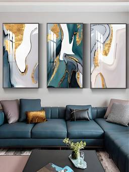The Handmade Flair - Flowing Liquid Framed Wall Art (Pack of 3)