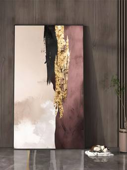 The Handmade Flair - Geomorphic Mauve Framed Wall Art