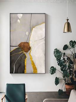 The Handmade Flair - Geomorphic Neutral Framed Wall Art