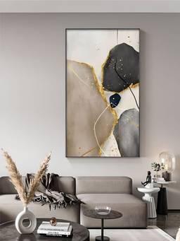The Handmade Flair - Geomorphic Neutral Framed Wall Art