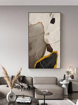 The Handmade Flair - Geomorphic Neutral Framed Wall Art