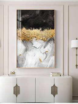 The Handmade Flair - Marble Golden Framed Wall Art