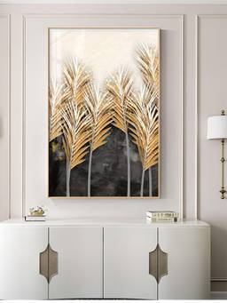 The Handmade Flair - Marble Golden Framed Wall Art