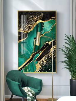 The Handmade Flair - Marble Golden Framed Wall Art