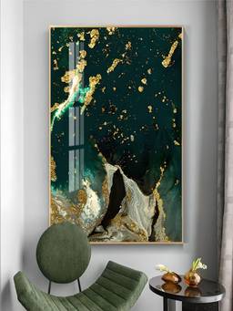 The Handmade Flair - Marble Golden Framed Wall Art