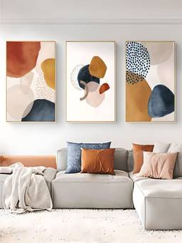 The Handmade Flair - Watercolor Framed Wall Art (Pack of 3)