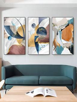 The Handmade Flair - Geometric Framed Wall Art (Pack of 3)
