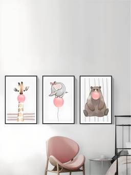 The Handmade Flair - Nordic Framed Wall Art (Pack of 3)