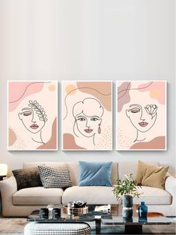 The Handmade Flair - Nordic Framed Wall Art (Pack of 3)