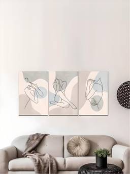 The Handmade Flair - Nordic Framed Wall Art (Pack of 3)