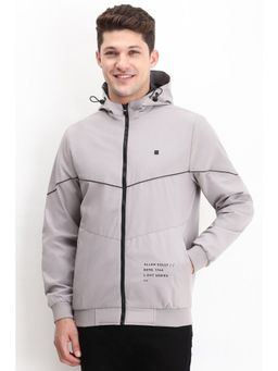 Allen Solly - Men Grey Solid Full Sleeves Casual Jacket