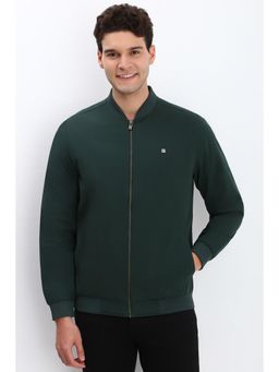 Allen Solly - Men Green Solid Full Sleeves Casual Jacket