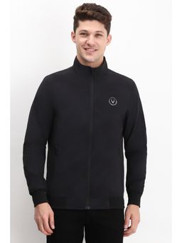 Allen Solly - Men Black Print Full Sleeves Casual Jacket