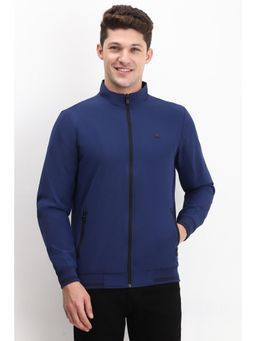 Allen Solly - Men Navy Solid Full Sleeves Casual Jacket
