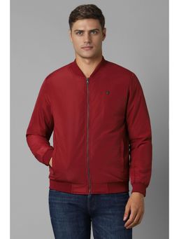 Louis Philippe - Men Casual Maroon Solid Jackets