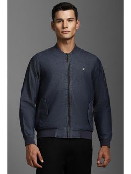 Louis Philippe - Men Casual Navy Solid Jackets