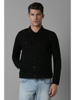 Louis Philippe - Men Casual Black Solid Jackets