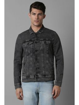 Louis Philippe - Men Casual Grey Solid Jackets