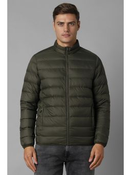 Louis Philippe - Men Casual Olive Solid Jackets