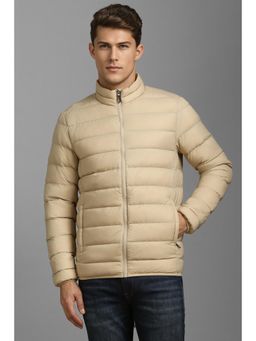 Louis Philippe - Men Casual Beige Solid Jackets