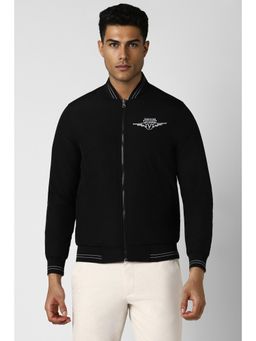 Van Heusen - Men Black Solid Casual Jacket