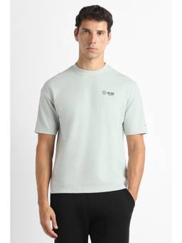 Van Heusen - Grey Graphic Half Sleeves Regular T-Shirt