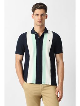 Van Heusen - Multi-Color Stripes Half Sleeves Slim Polo T-Shirt