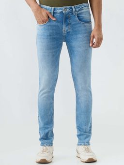 Spykar - Light Blue Slim Fit Low Rise Jeans for Men