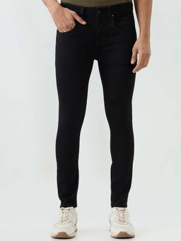 Spykar - Black Slim Fit Mid Rise Jeans for Men