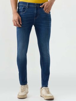 Spykar - Mid Blue Slim Fit Mid Rise Jeans for Men