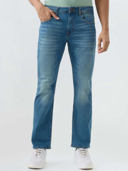 Spykar - Vintage Blue Comfort Fit Mid Rise Jeans for Men