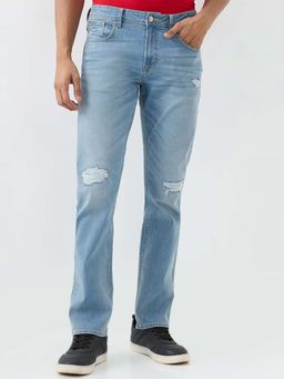 Spykar - Light Blue Comfort Fit Mid Rise Jeans for Men