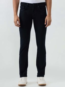 Spykar - Navy Blue Regular Fit Mid Rise Jeans for Men