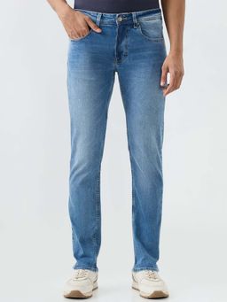 Spykar - Light Blue Regular Fit Mid Rise Jeans for Men