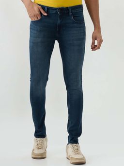 Spykar - Blue Slim Fit Low Rise Jeans for Men