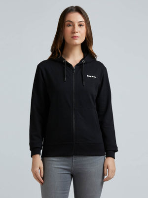 Pepe Jeans Black Cotton Women's Hoodie main image 1