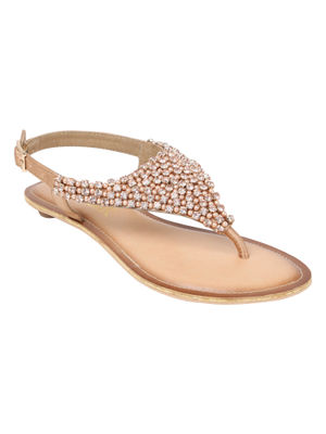 catwalk golden sandals