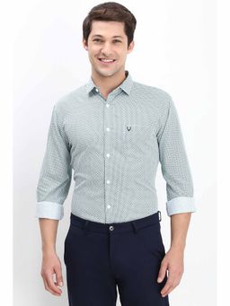 Allen Solly - Men Blue Slim Fit Print Full Sleeves Casual Shirts